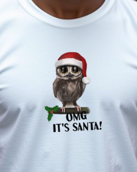 OMG Santa - Aufgeregte Weihnachtseule - Lustiges Motiv