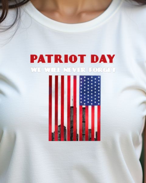 Patriot Day - We Will Never Forget Flag Skyline