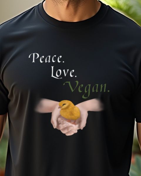 Peace Love Vegan Chick - Cute Hippie Vegan Design
