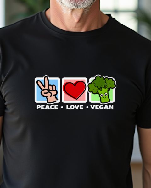 Plant Based Lifestyle Tee - Peace Love Vegan