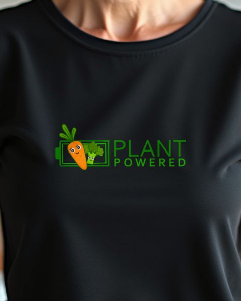 Plant Powered - Vegan Motiv für pflanzliche Power