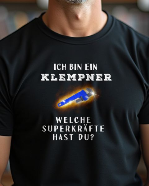 Plumber Superpower in German - Funny Pipefitter Gift
