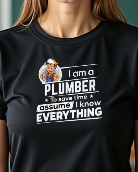 Plumber - To Save Time - Lustiges Klempner Shirt