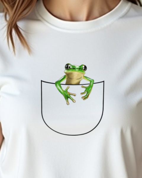 Pocket Frosch - Lustiges Frosch Brusttaschen Motiv