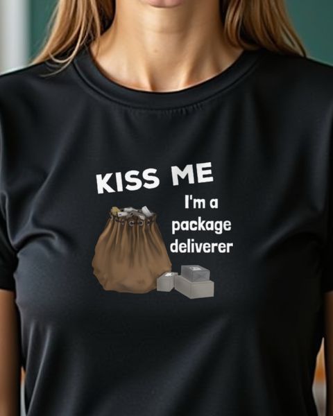 Paketbote Kiss me - Lustiges Geschenk für Paketzusteller