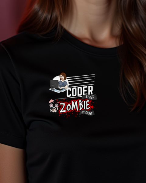 Female Coder by Day Zombie by Night - Halloween Women