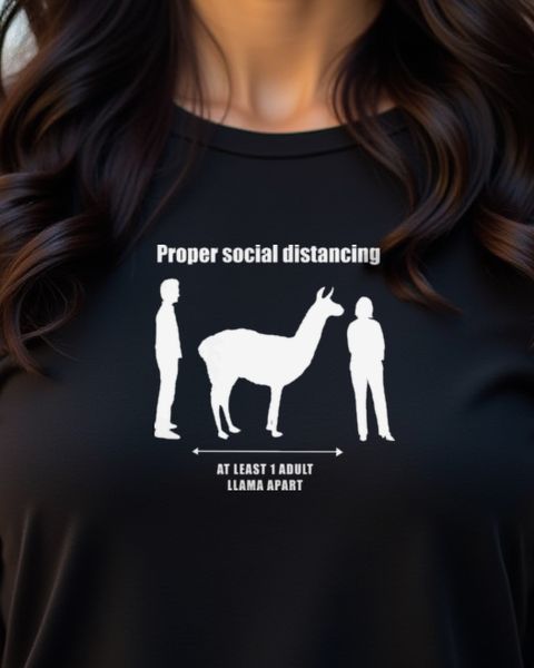 Social Distancing - 1 Llama Apart - Lustiges Lama Motiv