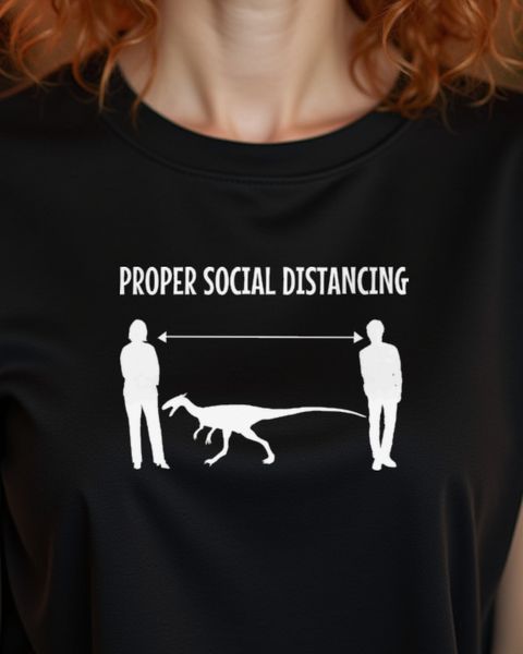 Proper Social Distancing Dinosaurier - Lustiger Dino