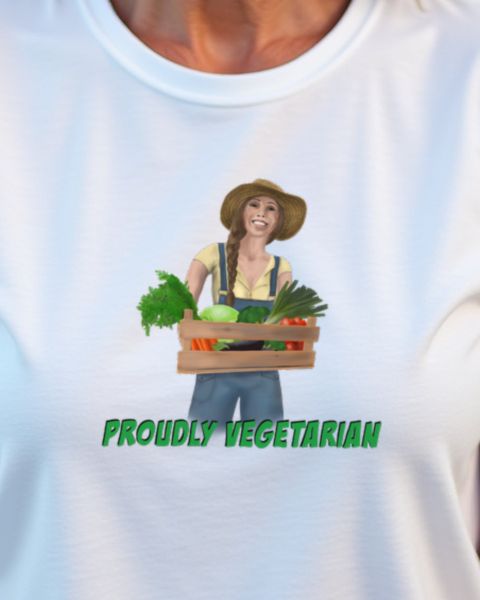 Proudly Vegetarian Lady - Gift for Vegetarian Women