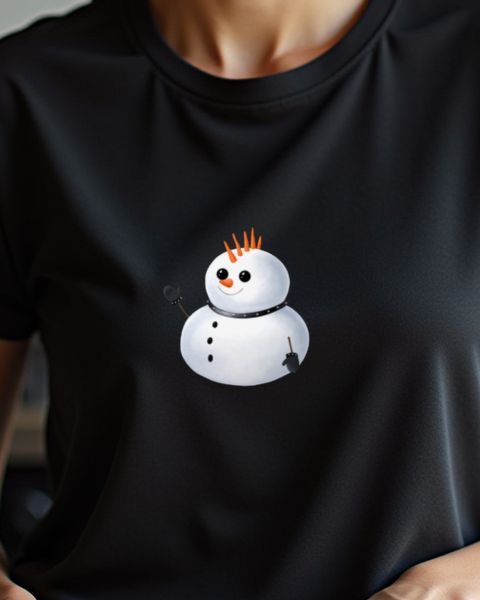 Punk Schneemann - Cooles Rock Winter Motiv