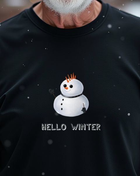 Punk Schneemann - Hello Winter - Rebellisches Winter Motiv