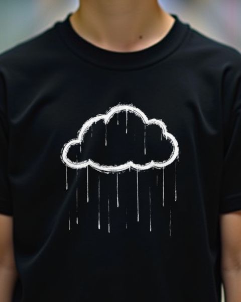 Rainy Cloud - Rain Cloud in Graffiti Brush Style