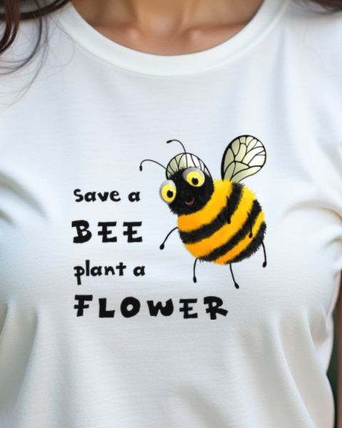 Save the Bees Plant a Flower - Bienen Retten Motiv
