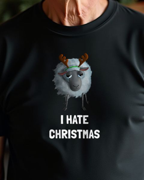 Schaf mit Geweih - I Hate Christmas - Anti Weihnachten