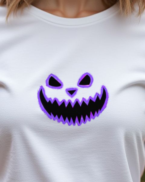Schauriges Halloween Gesicht 2 in Lila - Halloween Motiv