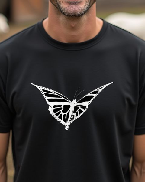 Schmetterling Schwarz Weiß - Elegantes Falter Motiv