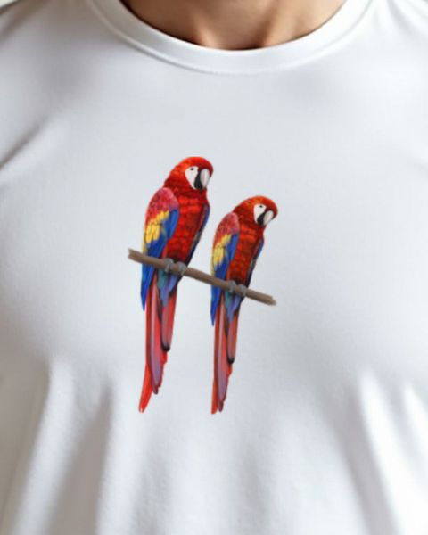 Ara Papageien Paar - Verliebte Vögel Geschenk für Paare