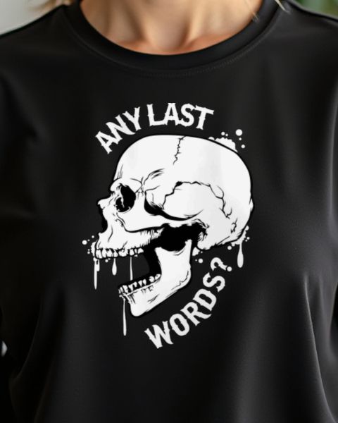 Any Last Words - Schreiender Totenkopf mit Farbtropfen