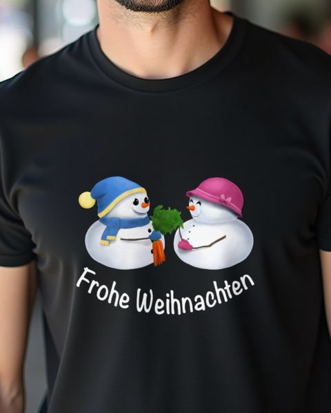Snowman Couple Wishes Merry Christmas - Couple Design
