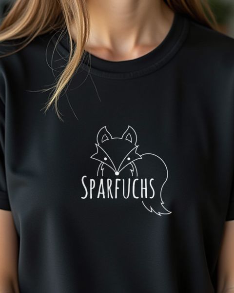 Sparfuchs - Lustiger Schriftzug für Schnäppchenjäger