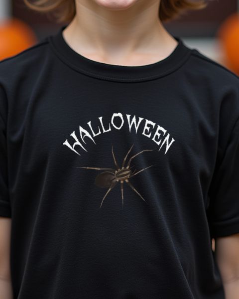 Spinne Happy Halloween - Halloween Shirt mit Spinne