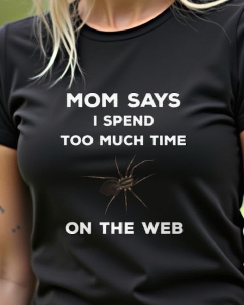 Spinne zu viel Zeit im Netz - Lustiges Spinnen Motiv