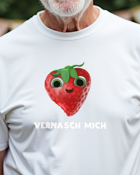 Süße Erdbeere möchte vernascht werden - Lustiges Obst