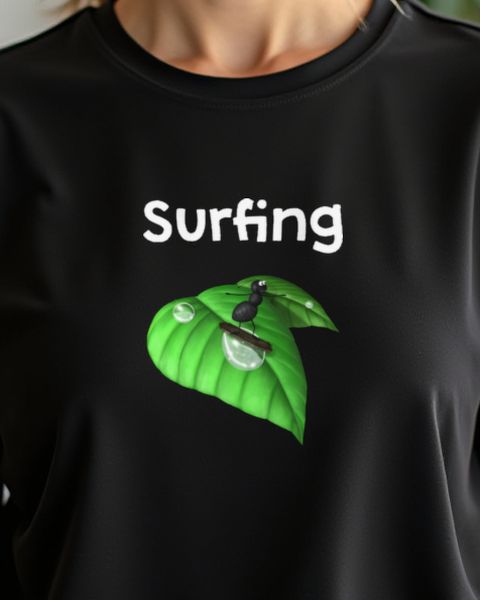 Ameise beim Wellenreiten - Witziges Surf Shirt