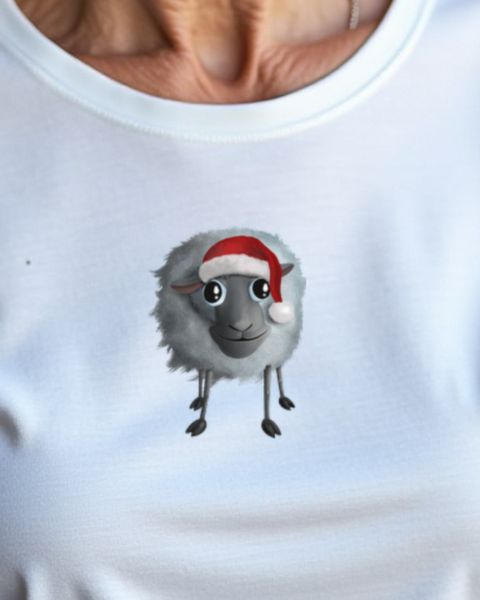 Süßes Schaf mag Weihnachten - Fröhliches Weihnachtsmotiv