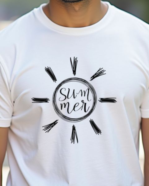 Summer Lettering - Simple Summer Shirt for Sun Lovers