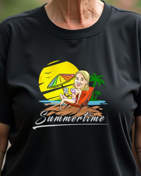 Summertime - Summer Vacation and Beach Lover Tee