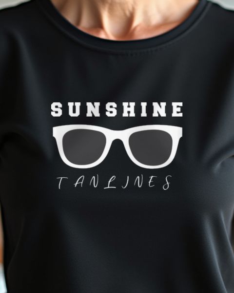Sunshine and Tanlines - Beach Vacation Saying