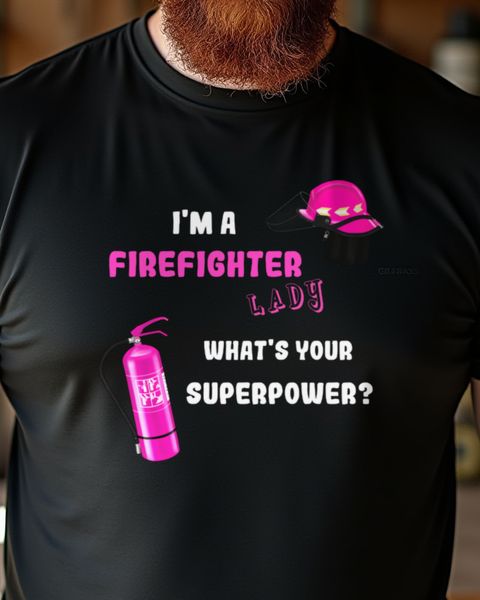 Superpower Firefighter Lady - Geschenk für Feuerwehr Mama