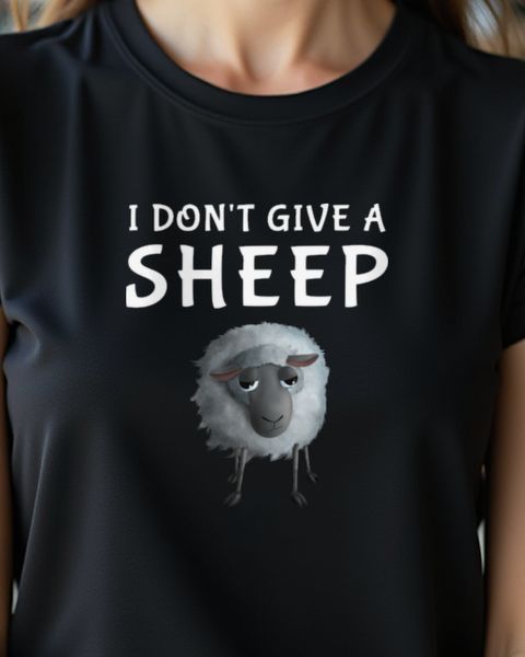 Sweet Sheep - I Don’t Give a Sheep - Funny Sheep Pun