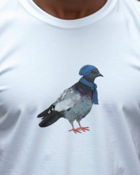 Pigeon in Winter - Cute Winter Bird Design