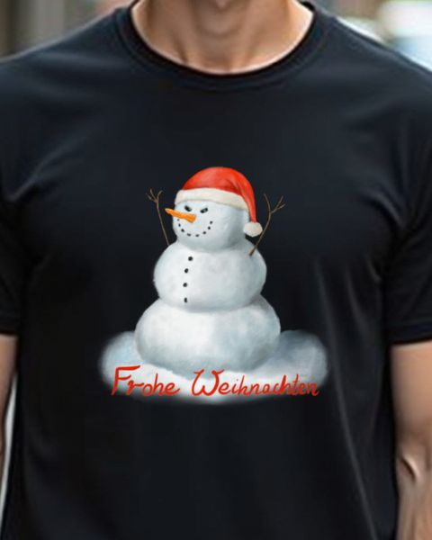 Grimmiger Schneemann - Frohe Weihnachten - Wichtelgeschenk