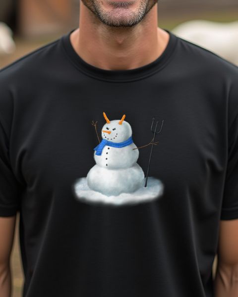 Teufels-Schneemann - Lustiges Weihnachtsshirt für Muffel