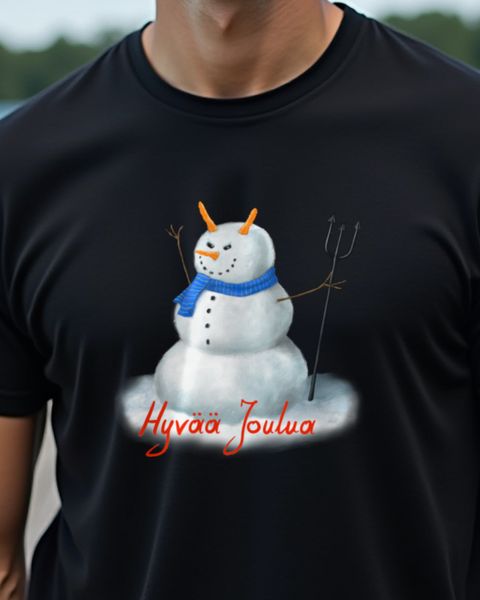 Teufels-Schneemann Hyvää Joulua - Frecher Finnland Gruß