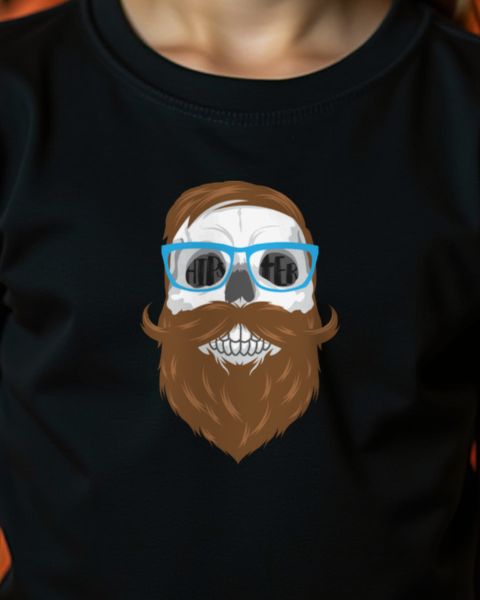 Totenkopf Hipster - Cooles Halloween Shirt Gothic Style