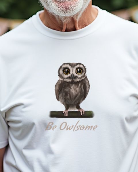 Eule Be Owlsome - Lustiges Eulen Wortspiel Motiv
