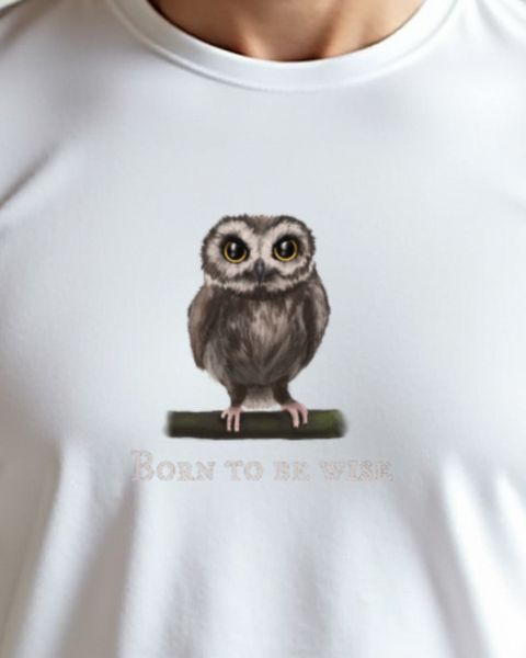 Süße Eule Born to Be Wise - Niedliches Eulen Motiv