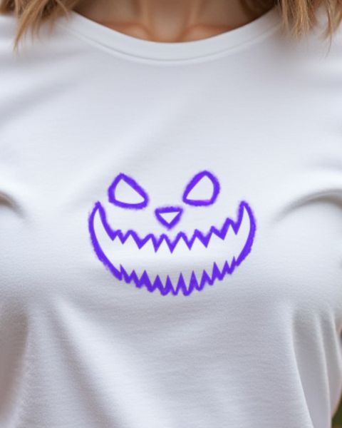 Unheimliches Halloween Gesicht 3 in Lila - Halloween Motiv