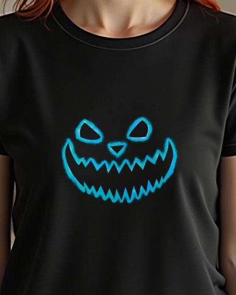 Unheimliches Halloween Gesicht 3 in Türkis - Halloween Motiv