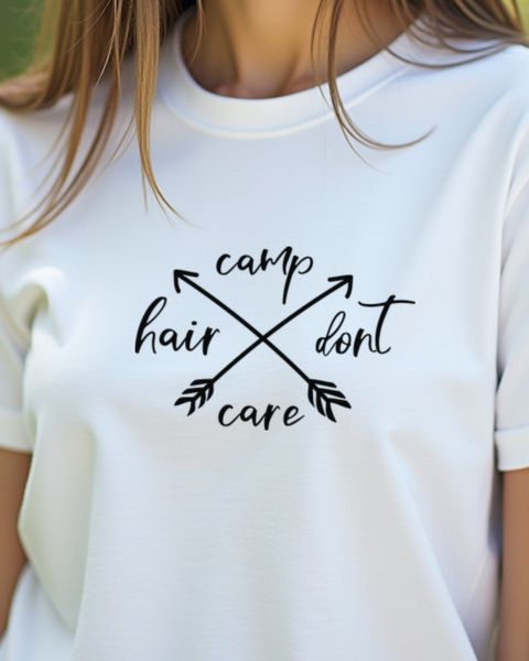 Camp Hair Don’t Care - Funny Camping Saying Outdoors