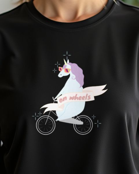 Einhorn auf Rädern - Lustiges Einhorn Motiv für Fans