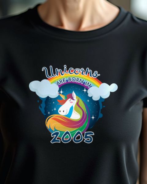 Unicorns Are Born in 2005 - Einhorn Spruch zum Geburtstag