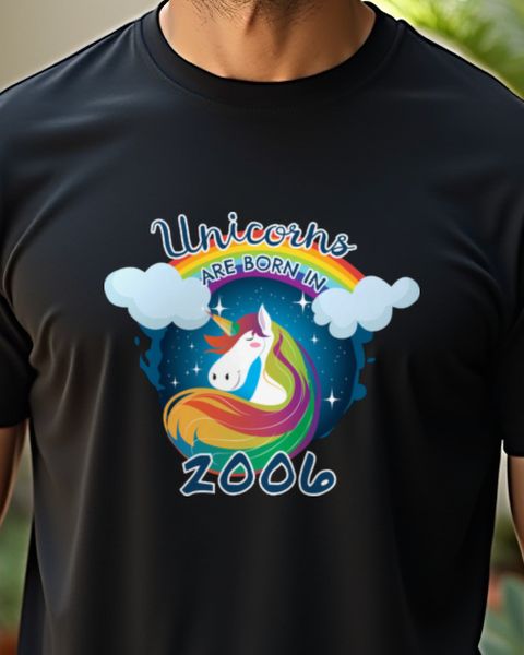 Unicorns Are Born in 2006 - Einhorn Geburtstag Jahrgang