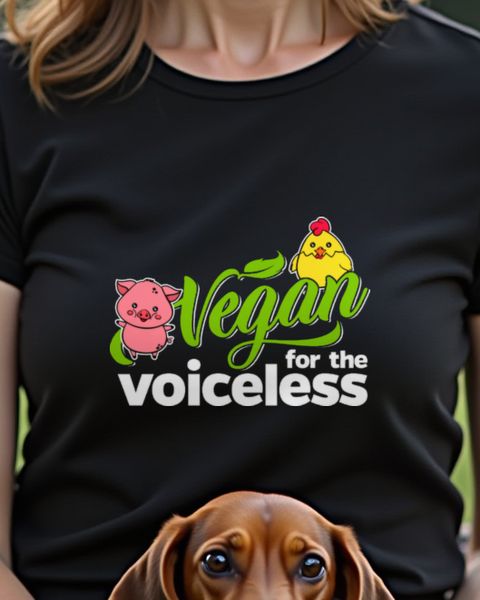 Vegan for the voiceless - Veganes Geschenk mit Herz