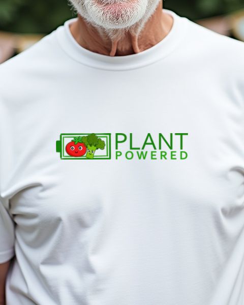 Plant Powered - Lustiges Veganer Motiv mit Pflanzenkraft