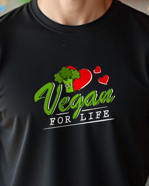 Vegan for Life - Spruch für Pflanzenesser